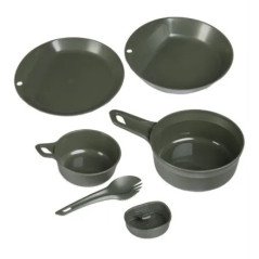 Wildo Explorer Kit, 6-parts, OD Green Kelioninis valgymo indų rinkinys