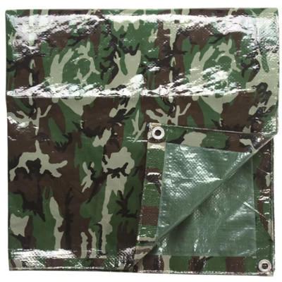 Mil-Tec Woodland brezents 190×300 cm kempinga pajumte — 1/1