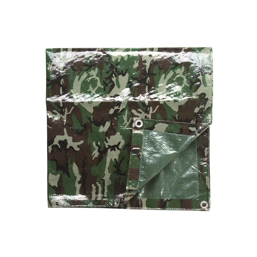 Mil-Tec Woodland brezents 190×300 cm kempinga pajumte