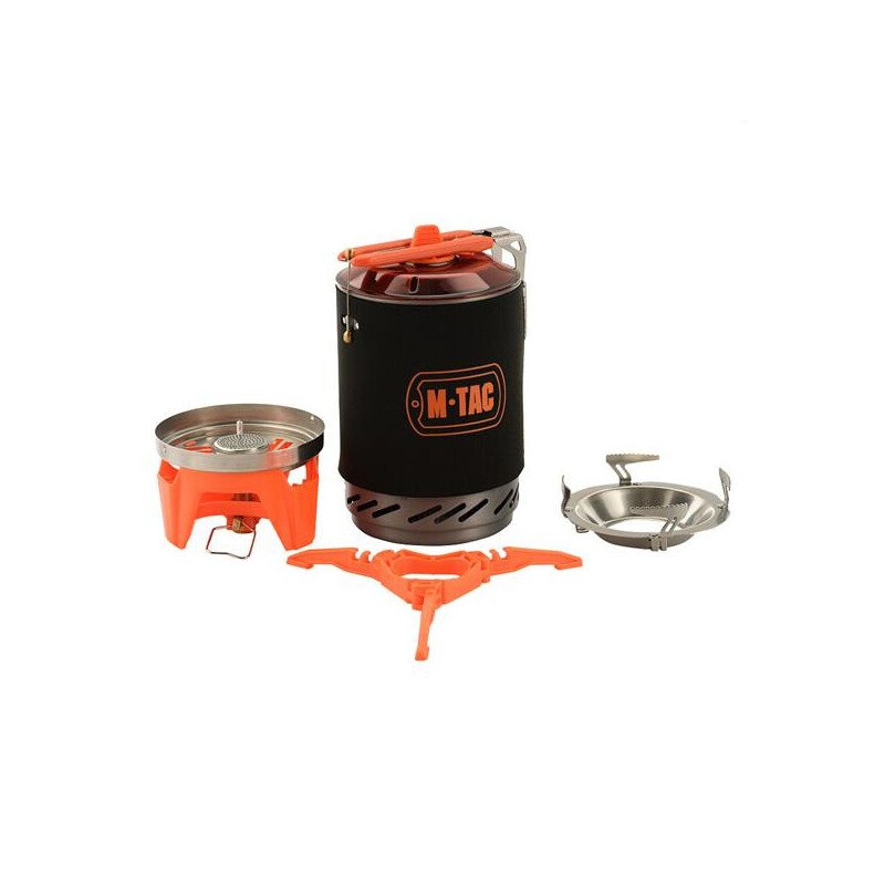 M-Tac Gas Burner With Boiler Turistinė viryklė su puodu