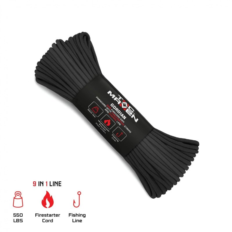 Tac Maven Gordian 550 Firecord 9-in-1 Universalus parakordas, virvė