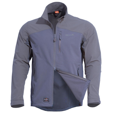 Softshell jaka RAL7013 – 91 % neilons, DWR, 4 virzieni