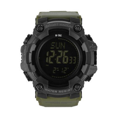 M-Tac 2037 taktiskais pulkstenis kompass, hronometrs, Army Olive