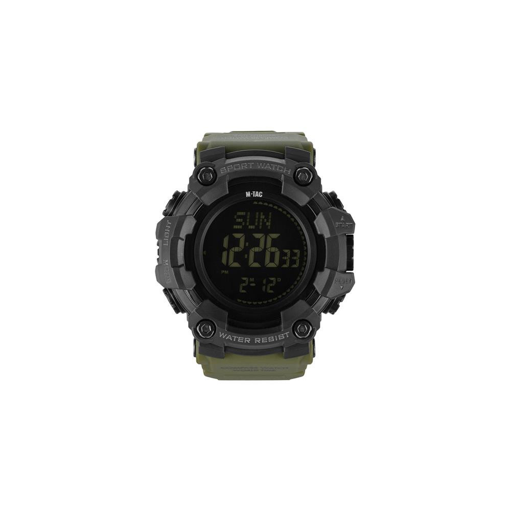 M-Tac 2037 taktiskais pulkstenis kompass, hronometrs, Army Olive