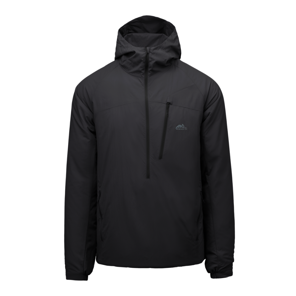 Helikon-Tex Wolfhound Hoodie Lite jaka 40 g/m2, Windpack Nylon, Melna