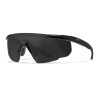Wiley X WX Saber Advanced ballistiskie brilles dzeltenas lēcas, Melna