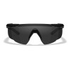 Wiley X WX Saber Advanced ballistiskie brilles dzeltenas lēcas, Melna