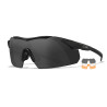 Wiley X WX Vapor ballistiskie brilles, Melna