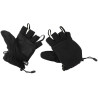 MFH Fleece Gloves with Pull Loops Flīsa cimdi, Melna