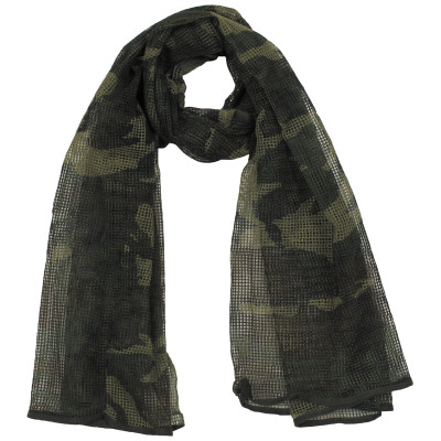 MFH Mesh Scarf Woodland 190×90 cm – maskēšanās tīkla šalle