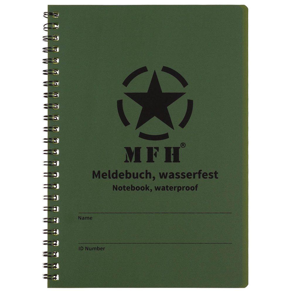 MFH Notebook Waterproof Spiral Binding Ūdensizturīgs