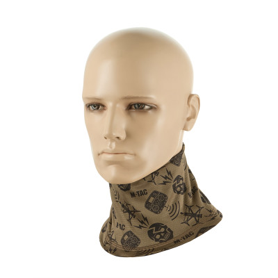 M-Tac Scarf Tube Microfleece Drone Pattern – kakla sildītājs, Tan